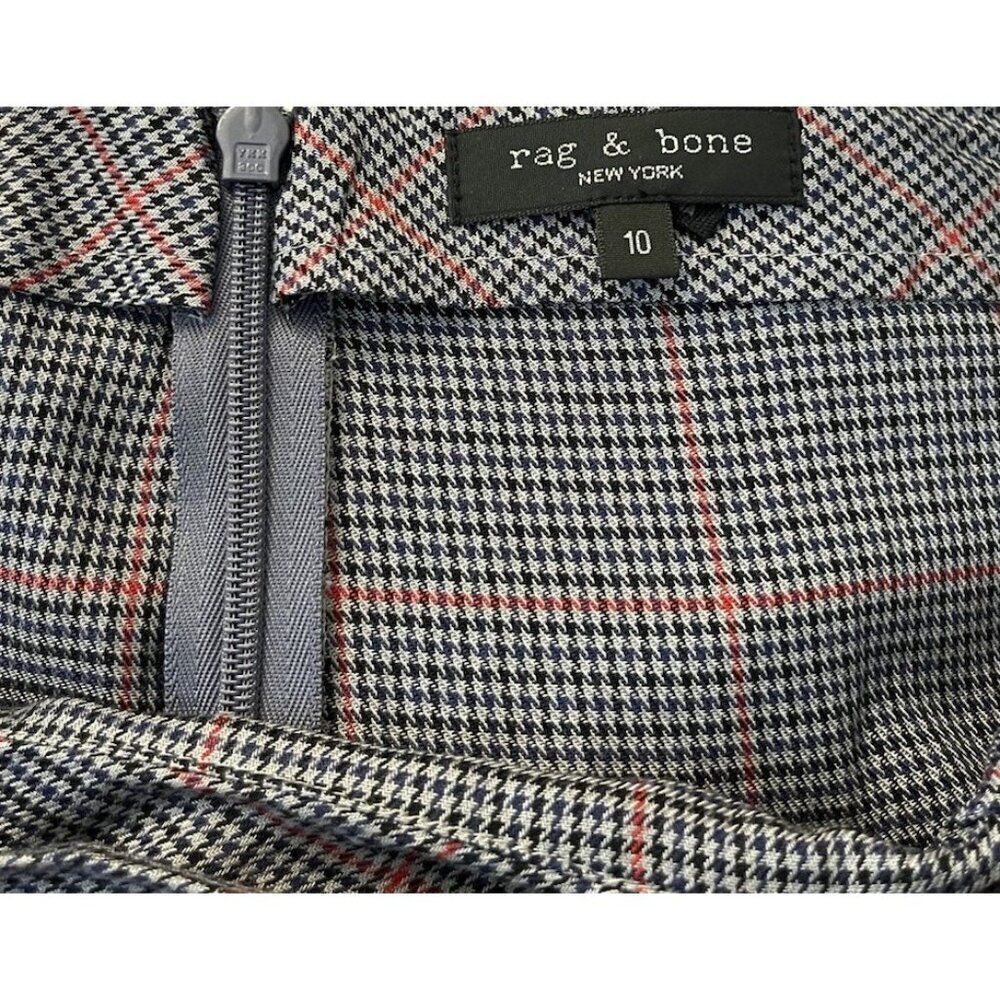 Rag and Bone Size 10 Gray Plaid Midi Front Slit S… - image 6